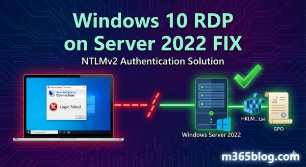Windows 10 RDP fails on Windows Server 2022 RDS? Here is the NTLM Fix!
